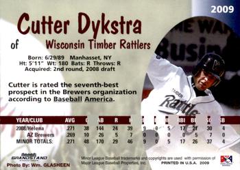 2009 Grandstand Wisconsin Timber Rattlers #NNO Cutter Dykstra Back