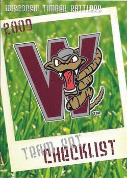 2009 Grandstand Wisconsin Timber Rattlers #NNO Checklist Front