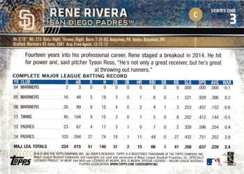 2015 Topps - Purple #3 Rene Rivera Back