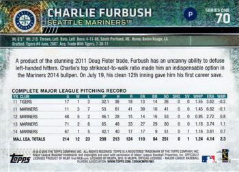 2015 Topps - Purple #70 Charlie Furbush Back