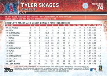 2015 Topps - Purple #74 Tyler Skaggs Back