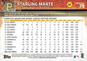 2015 Topps - Purple #79 Starling Marte Back