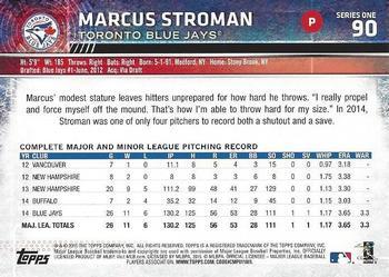 2015 Topps - Purple #90 Marcus Stroman Back