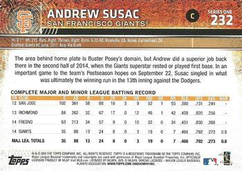 2015 Topps - Purple #232 Andrew Susac Back