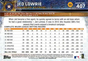 2015 Topps - Purple #407 Jed Lowrie Back