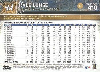 2015 Topps - Purple #410 Kyle Lohse Back