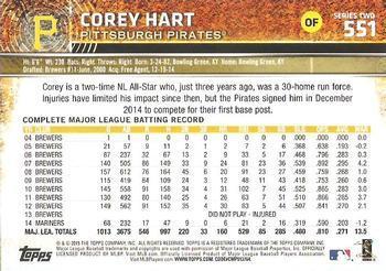 2015 Topps - Purple #551 Corey Hart Back