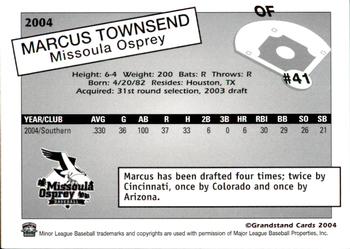 2004 Grandstand Missoula Osprey #NNO Marcus Townsend Back