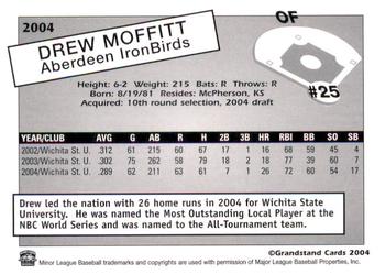 2004 Grandstand Aberdeen IronBirds #NNO Drew Moffitt Back