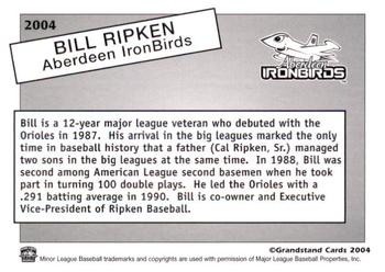 2004 Grandstand Aberdeen IronBirds #NNO Bill Ripken Back