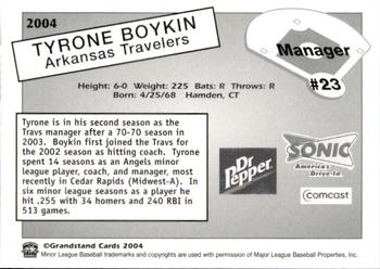 2004 Grandstand Arkansas Travelers #NNO Tyrone Boykin Back