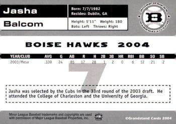 2004 Grandstand Boise Hawks #NNO Jasha Balcom Back