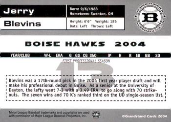 2004 Grandstand Boise Hawks #NNO Jerry Blevins Back