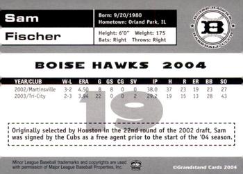 2004 Grandstand Boise Hawks #NNO Sam Fischer Back