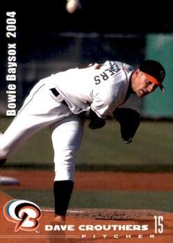 2004 Grandstand Bowie Baysox #NNO Dave Crouthers Front