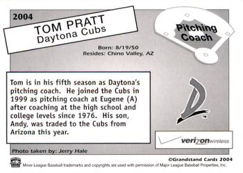 2004 Grandstand Daytona Cubs #NNO Tom Pratt Back