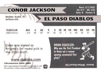 2004 Grandstand El Paso Diablos #NNO Conor Jackson Back
