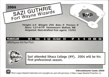 2004 Grandstand Fort Wayne Wizards #NNO Sazi Guthrie Back