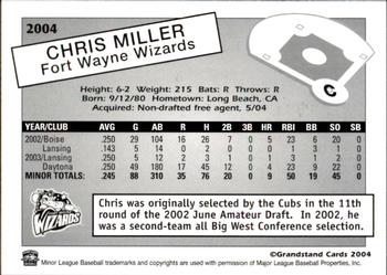 2004 Grandstand Fort Wayne Wizards #NNO Chris Miller Back