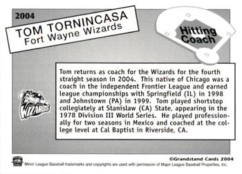 2004 Grandstand Fort Wayne Wizards #NNO Tom Tornincasa Back