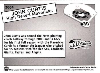 2004 Grandstand High Desert Mavericks #NNO John Curtis Back