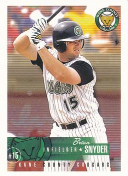 2004 Grandstand Kane County Cougars #NNO Brian Snyder Front
