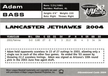 2004 Grandstand Lancaster JetHawks #NNO Adam Bass Back