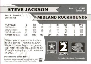 2004 Grandstand Midland RockHounds #NNO Steve Jackson Back