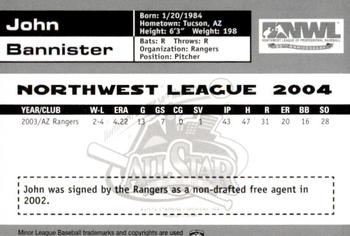 2004 Grandstand Northwest League All-Stars #6 John Bannister Back