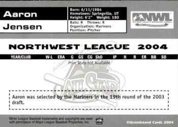 2004 Grandstand Northwest League All-Stars #28 Aaron Jensen Back
