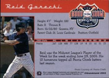 2004 Grandstand Road to the Show Top Prospects #NNO Reid Gorecki Back