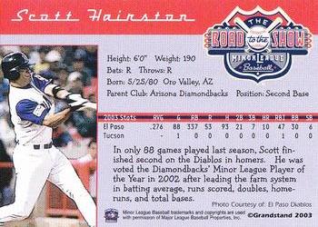2004 Grandstand Road to the Show Top Prospects #NNO Scott Hairston Back