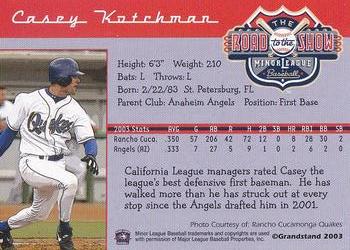 2004 Grandstand Road to the Show Top Prospects #NNO Casey Kotchman Back