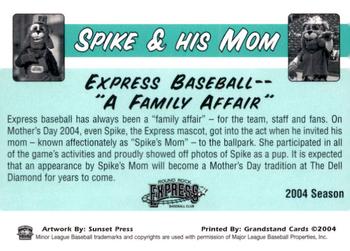 2004 Grandstand Round Rock Express #NNO Spike / Spike's Mom Back