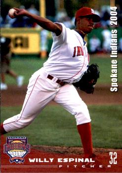 2004 Grandstand Spokane Indians #32 Willy Espinal Front
