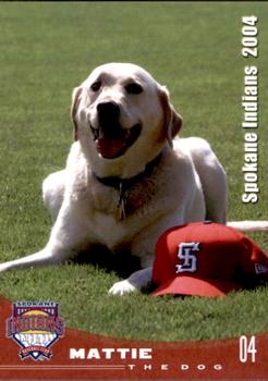 2004 Grandstand Spokane Indians #04 Mattie the Dog Front