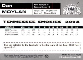 2004 Grandstand Tennessee Smokies #NNO Dan Moylan Back