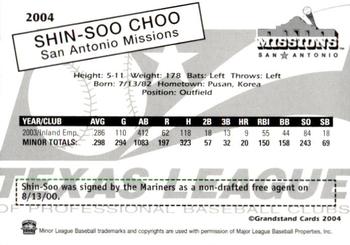 2004 Grandstand Texas League Top Prospects #NNO Shin-Soo Choo Back