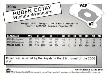 2004 Grandstand Wichita Wranglers #NNO Ruben Gotay Back