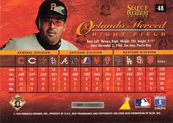 1996 Select Certified - Certified Red #48 Orlando Merced Back