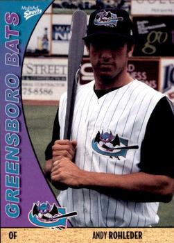 2004 MultiAd Greensboro Bats #23 Andy Rohleder Front