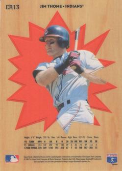 1996 Collector's Choice - You Crash the Game Exchange #CR13 Jim Thome Back