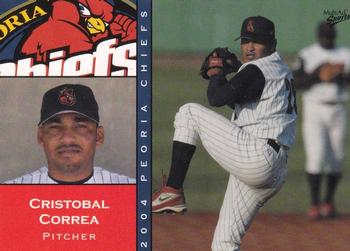 2004 MultiAd Peoria Chiefs #4 Cristobal Correa Front