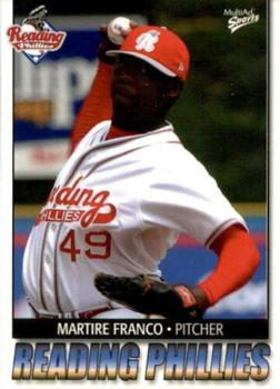 2004 MultiAd Reading Phillies #9 Martire Franco Front