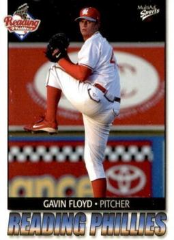 2004 MultiAd Reading Phillies #1 Gavin Floyd Front