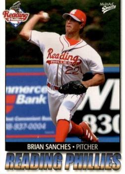 2004 MultiAd Reading Phillies #20 Brian Sanches Front