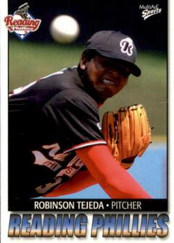 2004 MultiAd Reading Phillies #23 Robinson Tejeda Front