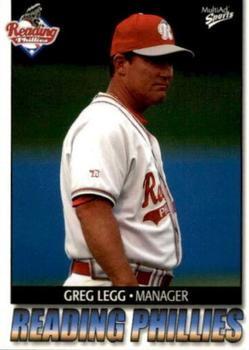 2004 MultiAd Reading Phillies #25 Greg Legg Front