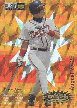 1996 Collector's Choice - You Crash the Game Gold #CG1 Chipper Jones Front