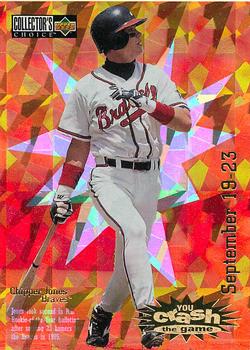 1996 Collector's Choice - You Crash the Game Gold #CG1 Chipper Jones Front